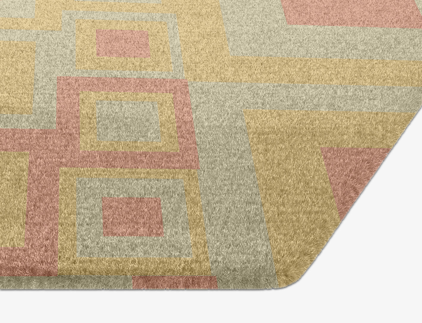 Quad Geometric Hexagon Hand Knotted Tibetan Wool Custom Rug by Rug Artisan