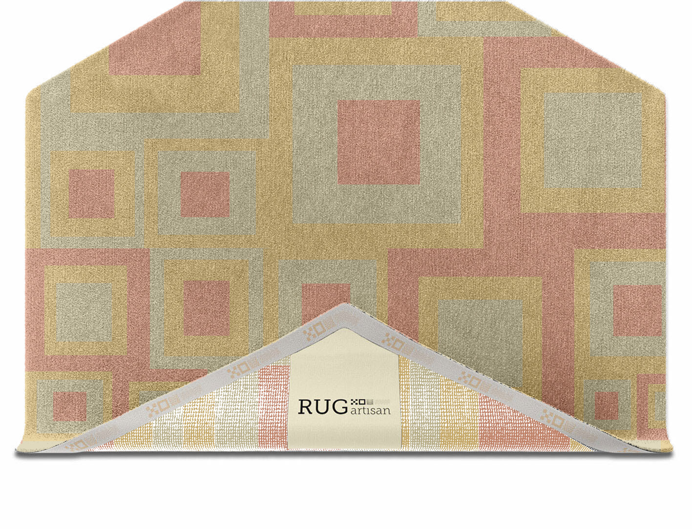 Quad Geometric Hexagon Hand Knotted Tibetan Wool Custom Rug by Rug Artisan