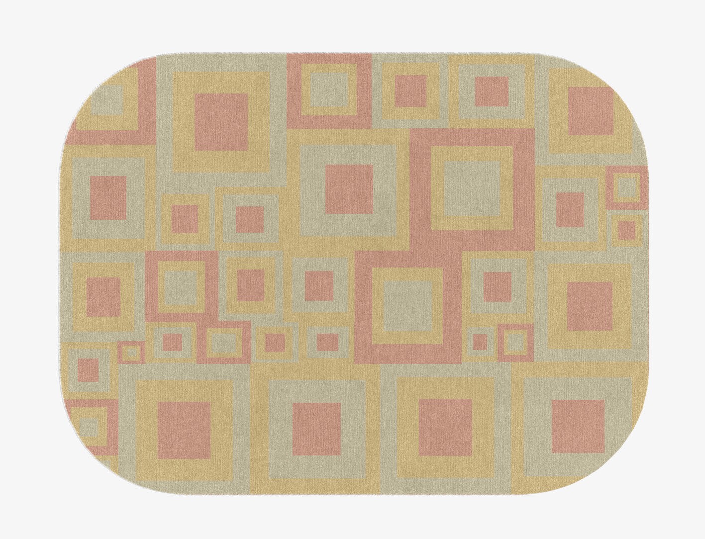 Quad Geometric Oblong Hand Knotted Tibetan Wool Custom Rug by Rug Artisan