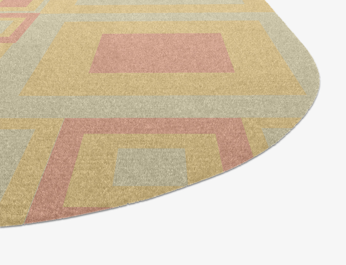Quad Geometric Oblong Hand Knotted Tibetan Wool Custom Rug by Rug Artisan