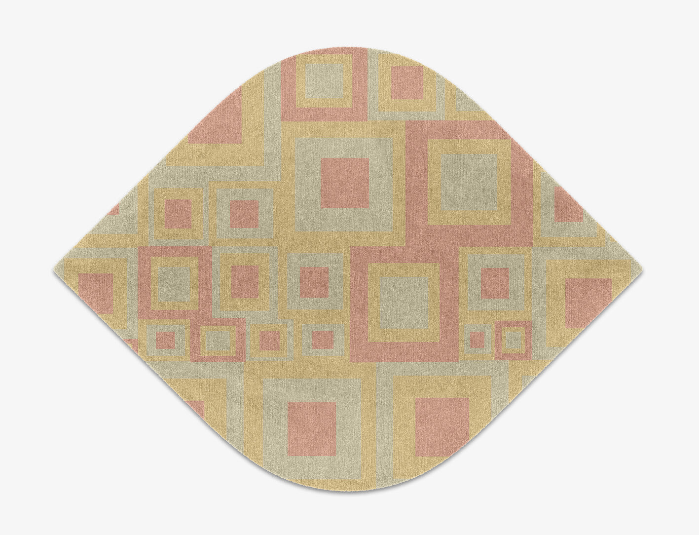 Quad Geometric Ogee Hand Knotted Tibetan Wool Custom Rug by Rug Artisan