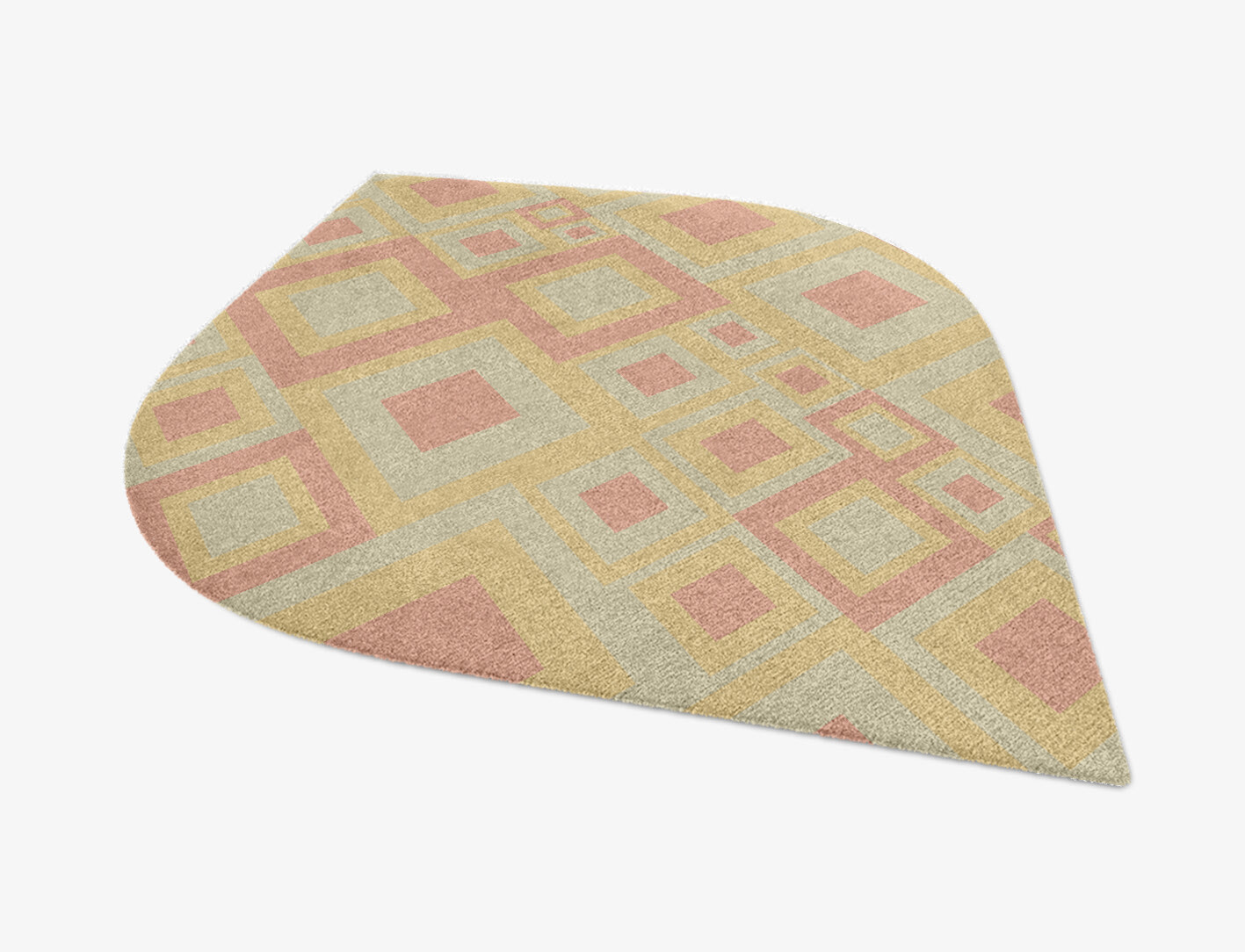 Quad Geometric Ogee Hand Knotted Tibetan Wool Custom Rug by Rug Artisan