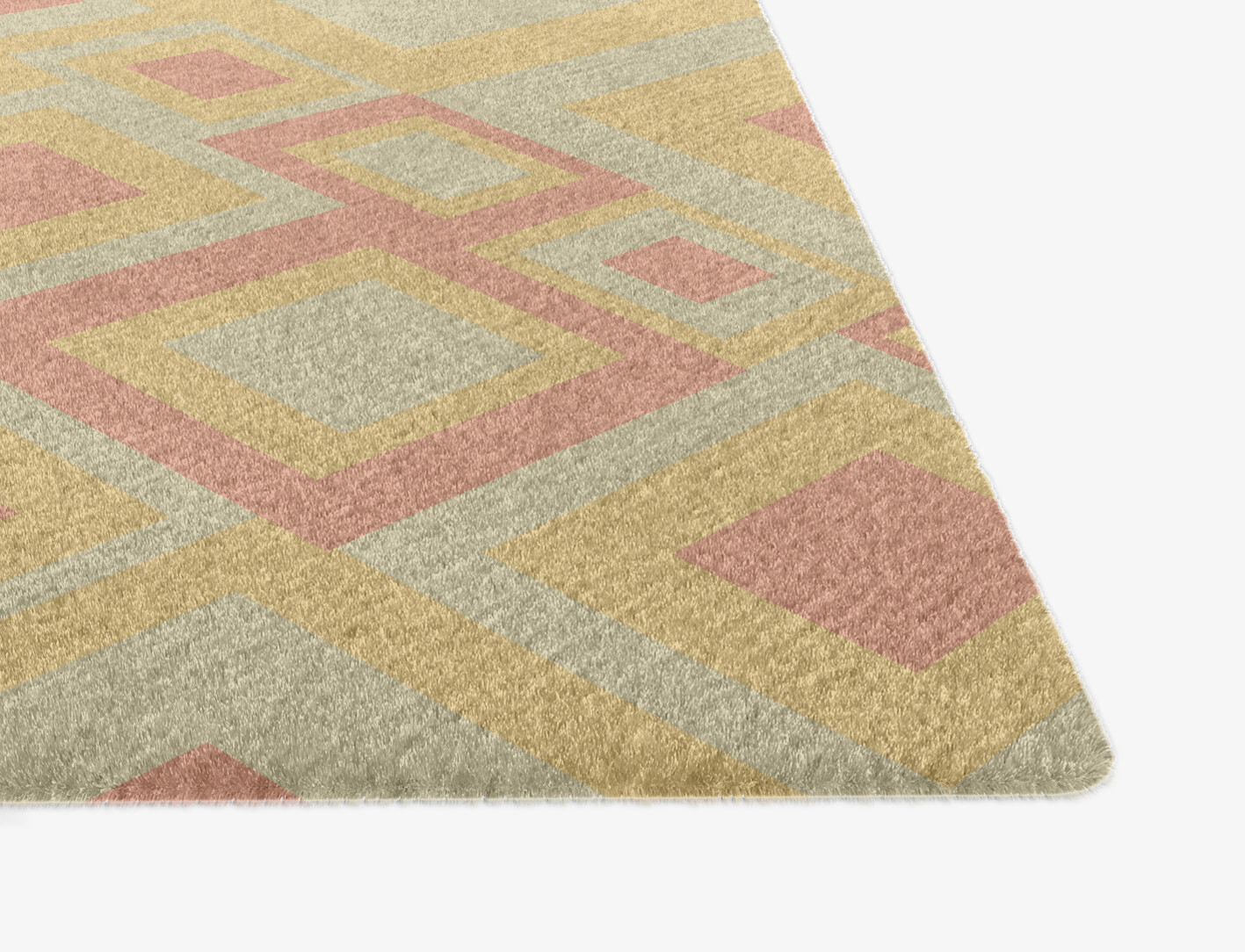 Quad Geometric Ogee Hand Knotted Tibetan Wool Custom Rug by Rug Artisan