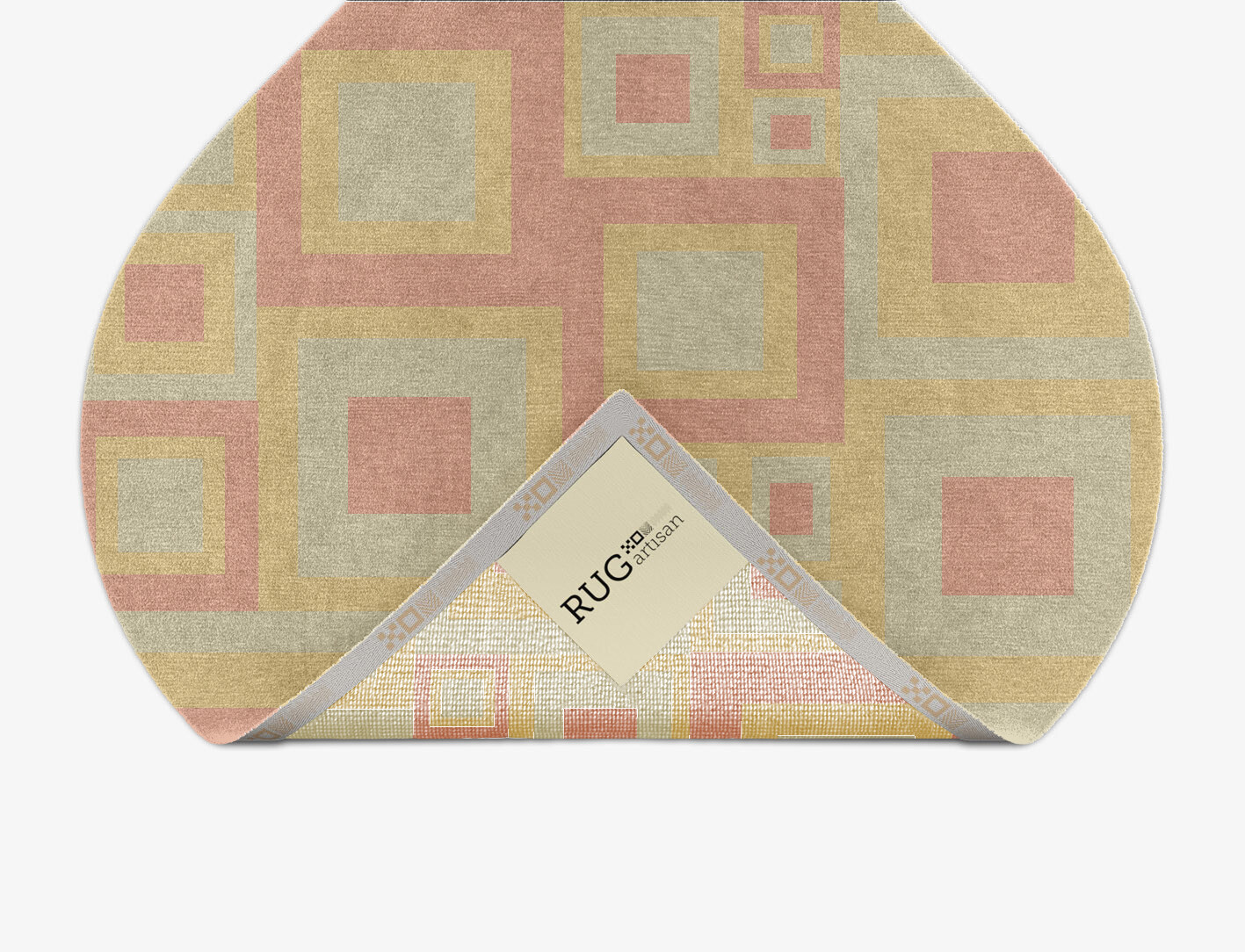 Quad Geometric Ogee Hand Knotted Tibetan Wool Custom Rug by Rug Artisan