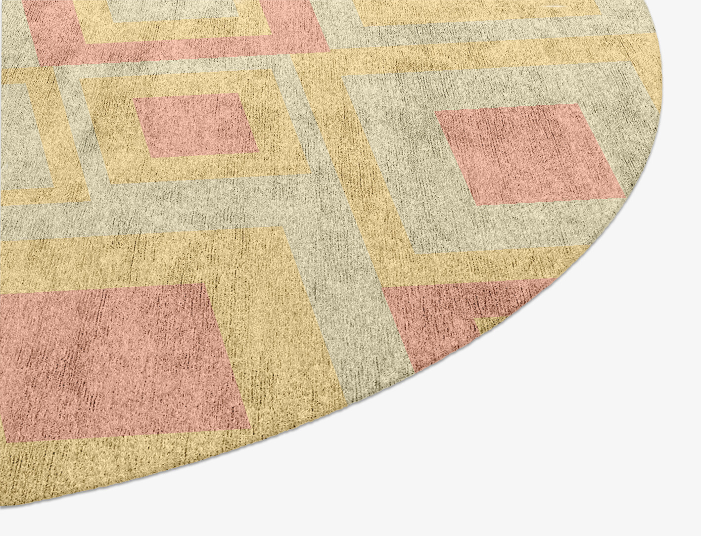 Quad Geometric Oval Hand Knotted Bamboo Silk Custom Rug by Rug Artisan