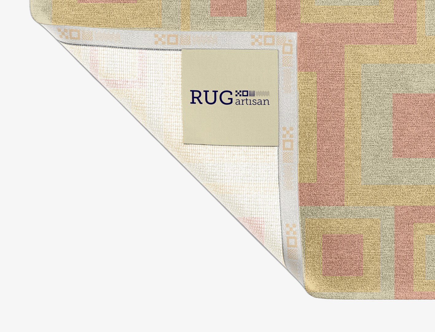 Quad Geometric Rectangle Hand Knotted Tibetan Wool Custom Rug by Rug Artisan