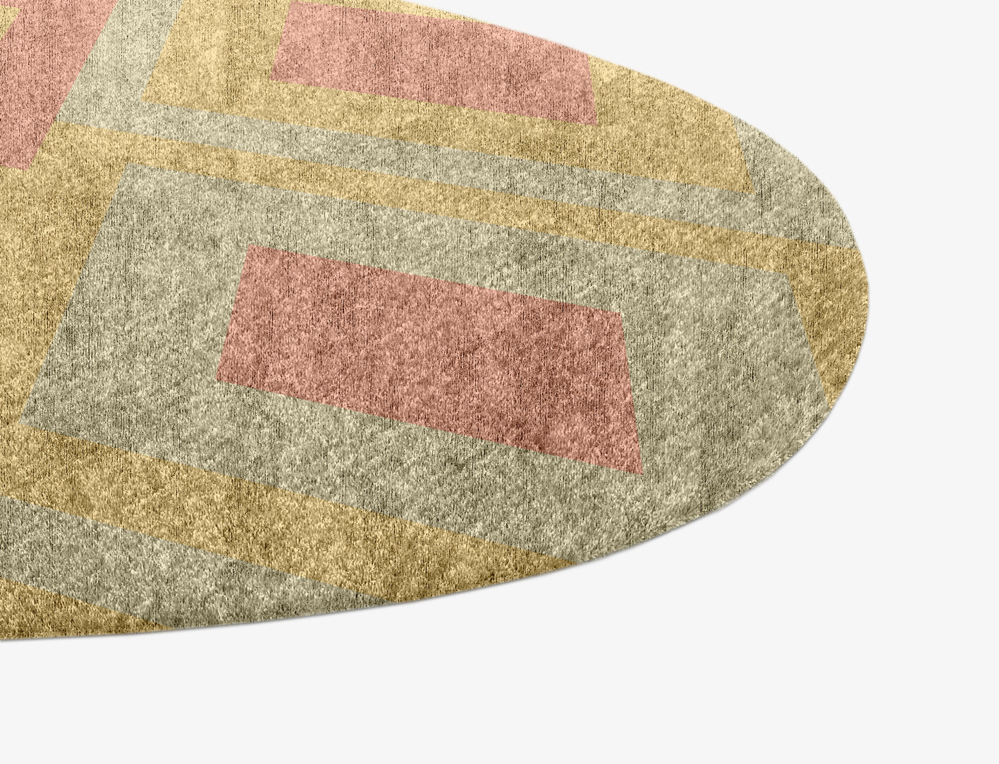Quad Geometric Splash Hand Knotted Bamboo Silk Custom Rug by Rug Artisan