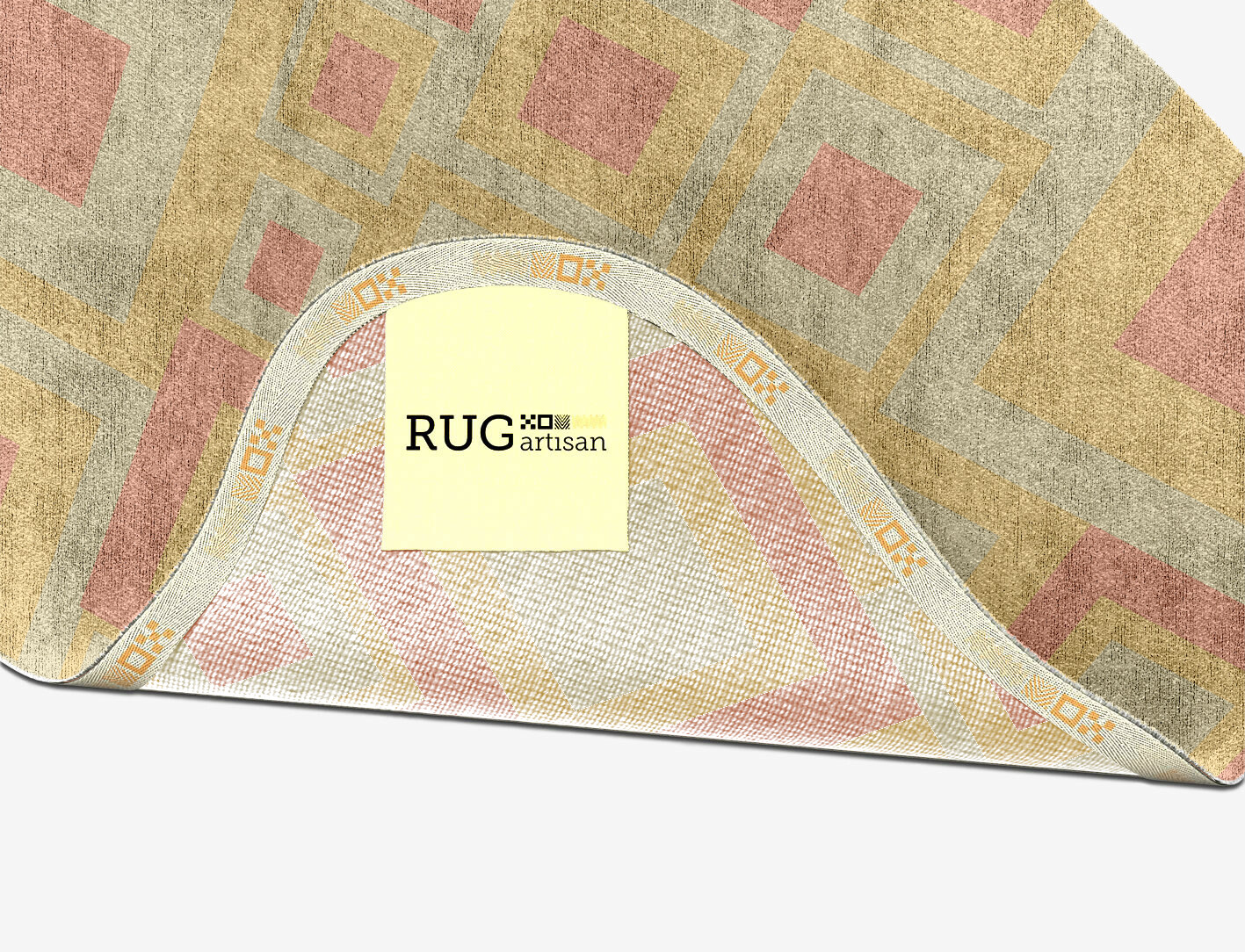 Quad Geometric Splash Hand Knotted Bamboo Silk Custom Rug by Rug Artisan