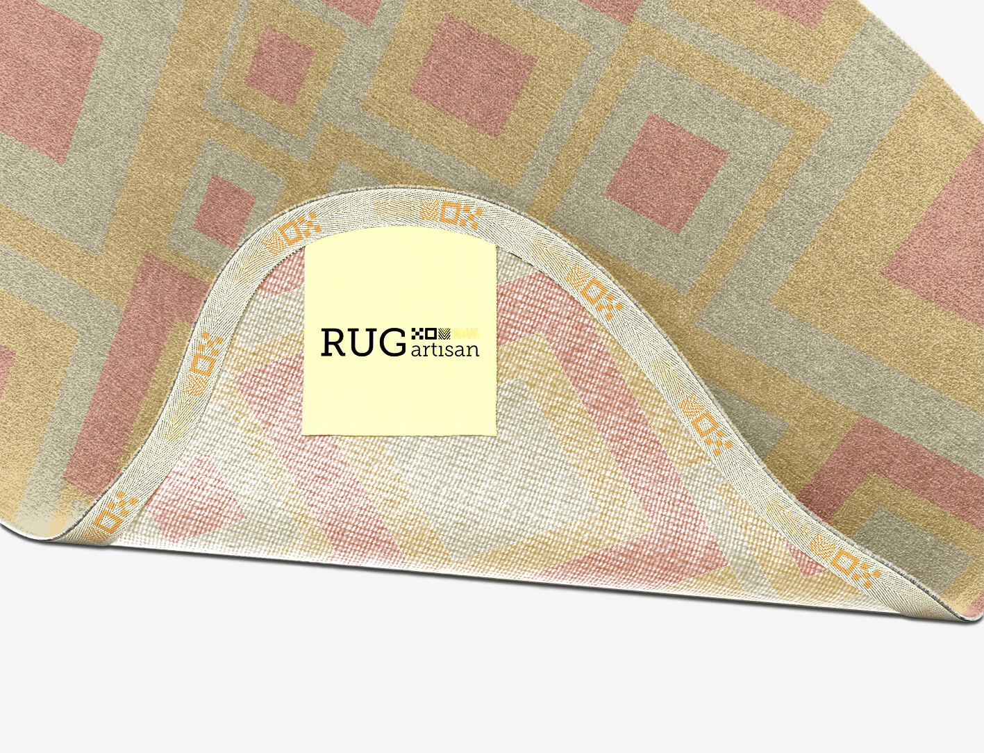 Quad Geometric Splash Hand Knotted Tibetan Wool Custom Rug by Rug Artisan