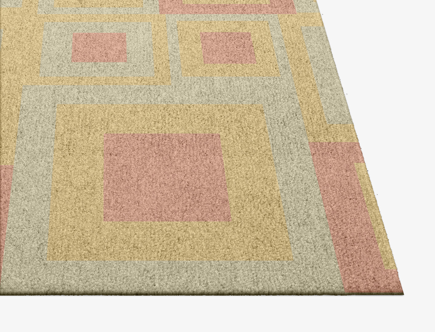 Quad Geometric Square Hand Knotted Tibetan Wool Custom Rug by Rug Artisan