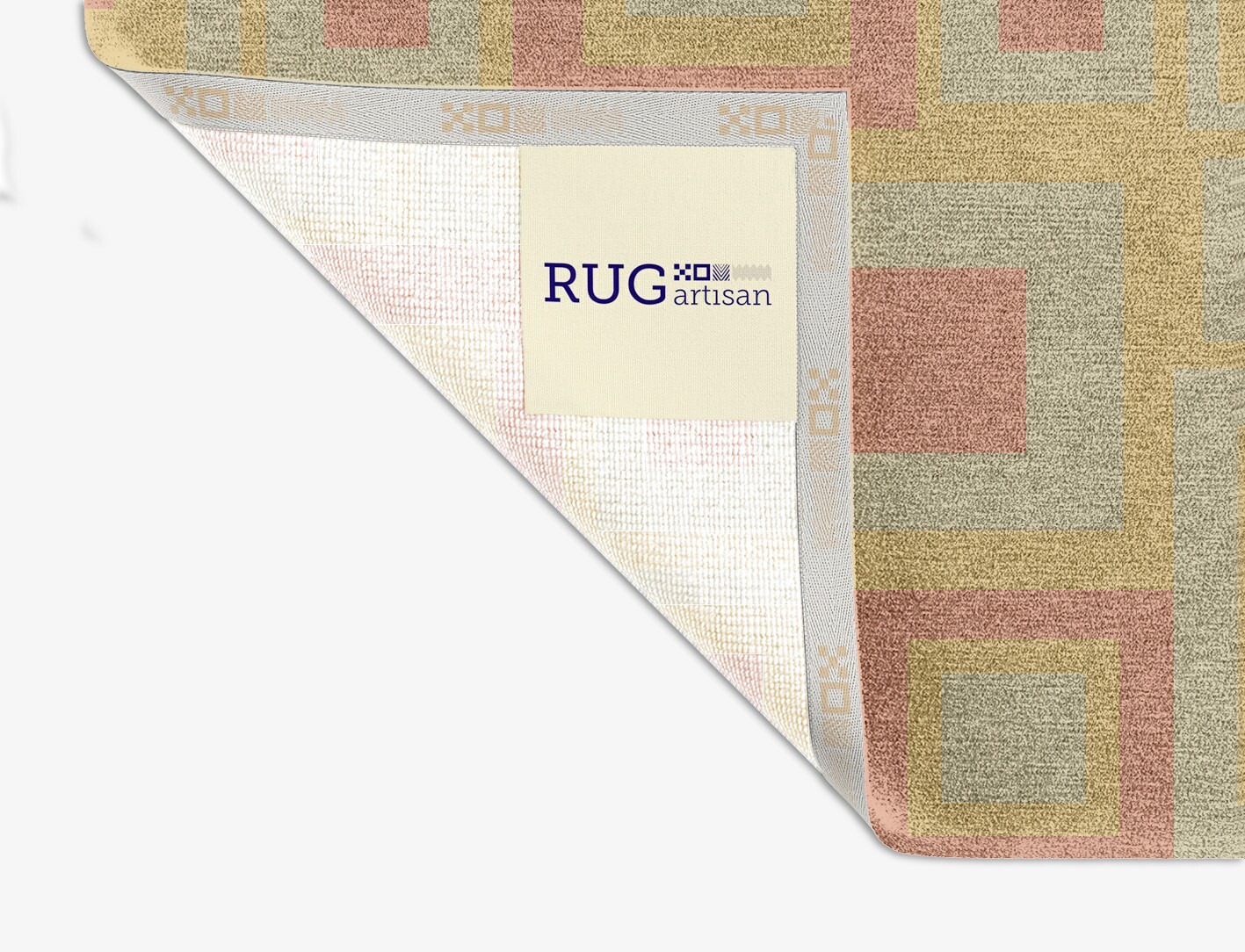 Quad Geometric Square Hand Knotted Tibetan Wool Custom Rug by Rug Artisan