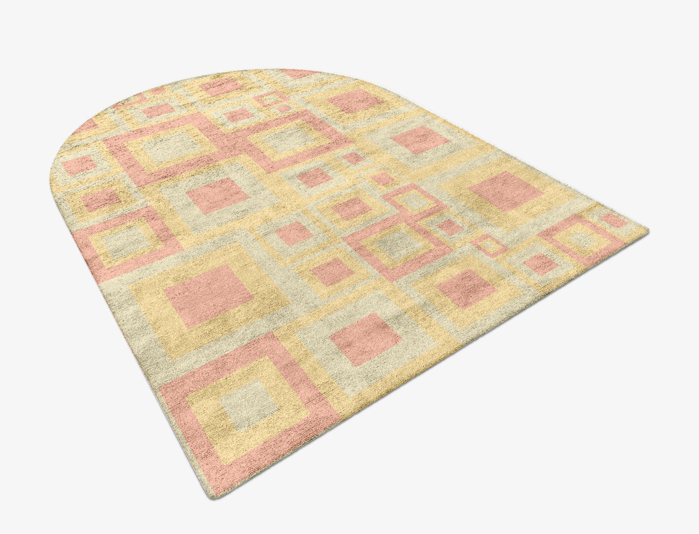 Quad Geometric Arch Hand Tufted Bamboo Silk Custom Rug by Rug Artisan