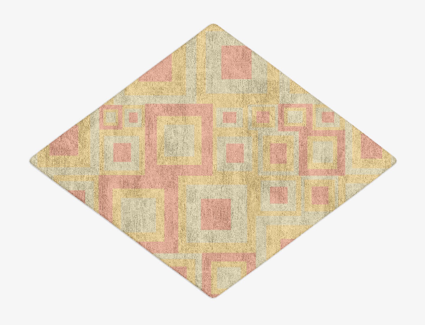 Quad Geometric Diamond Hand Tufted Bamboo Silk Custom Rug by Rug Artisan