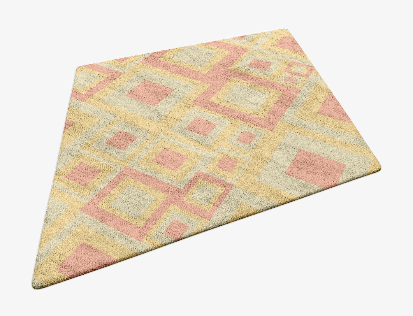 Quad Geometric Diamond Hand Tufted Bamboo Silk Custom Rug by Rug Artisan