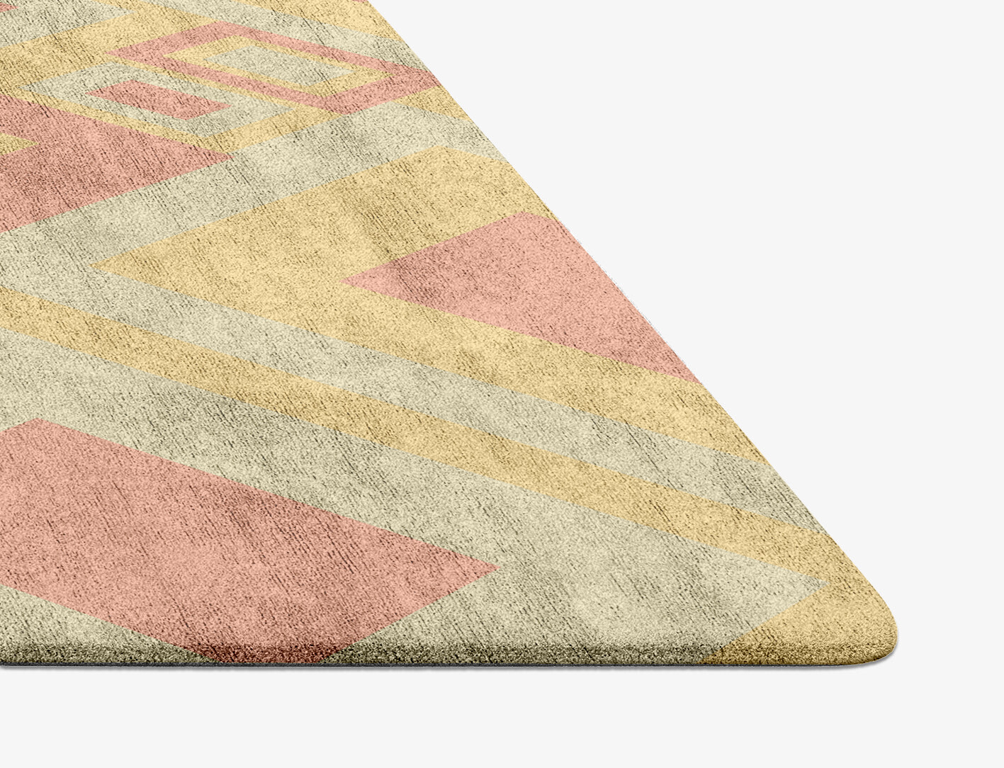 Quad Geometric Diamond Hand Tufted Bamboo Silk Custom Rug by Rug Artisan