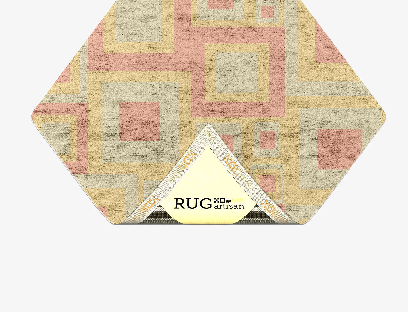 Quad Geometric Diamond Hand Tufted Bamboo Silk Custom Rug by Rug Artisan