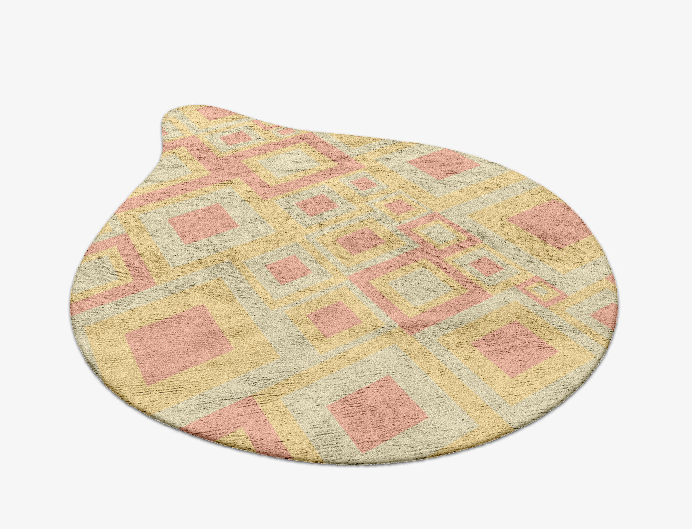Quad Geometric Drop Hand Tufted Bamboo Silk Custom Rug by Rug Artisan