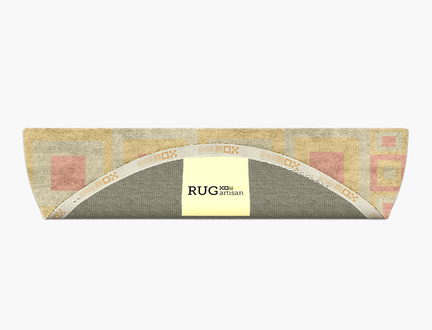 Quad Geometric Halfmoon Hand Tufted Bamboo Silk Custom Rug by Rug Artisan