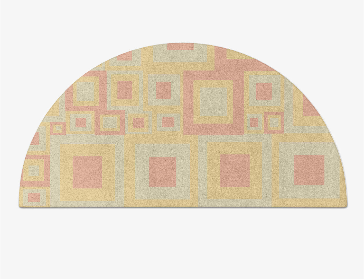 Quad Geometric Halfmoon Hand Tufted Pure Wool Custom Rug by Rug Artisan