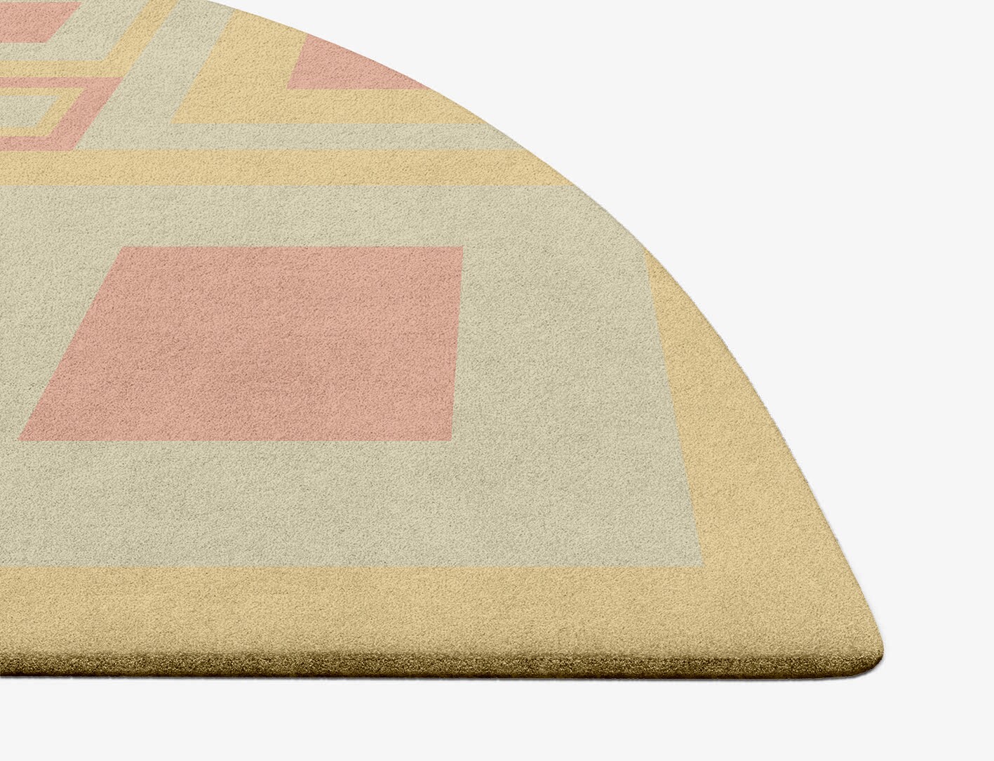 Quad Geometric Halfmoon Hand Tufted Pure Wool Custom Rug by Rug Artisan