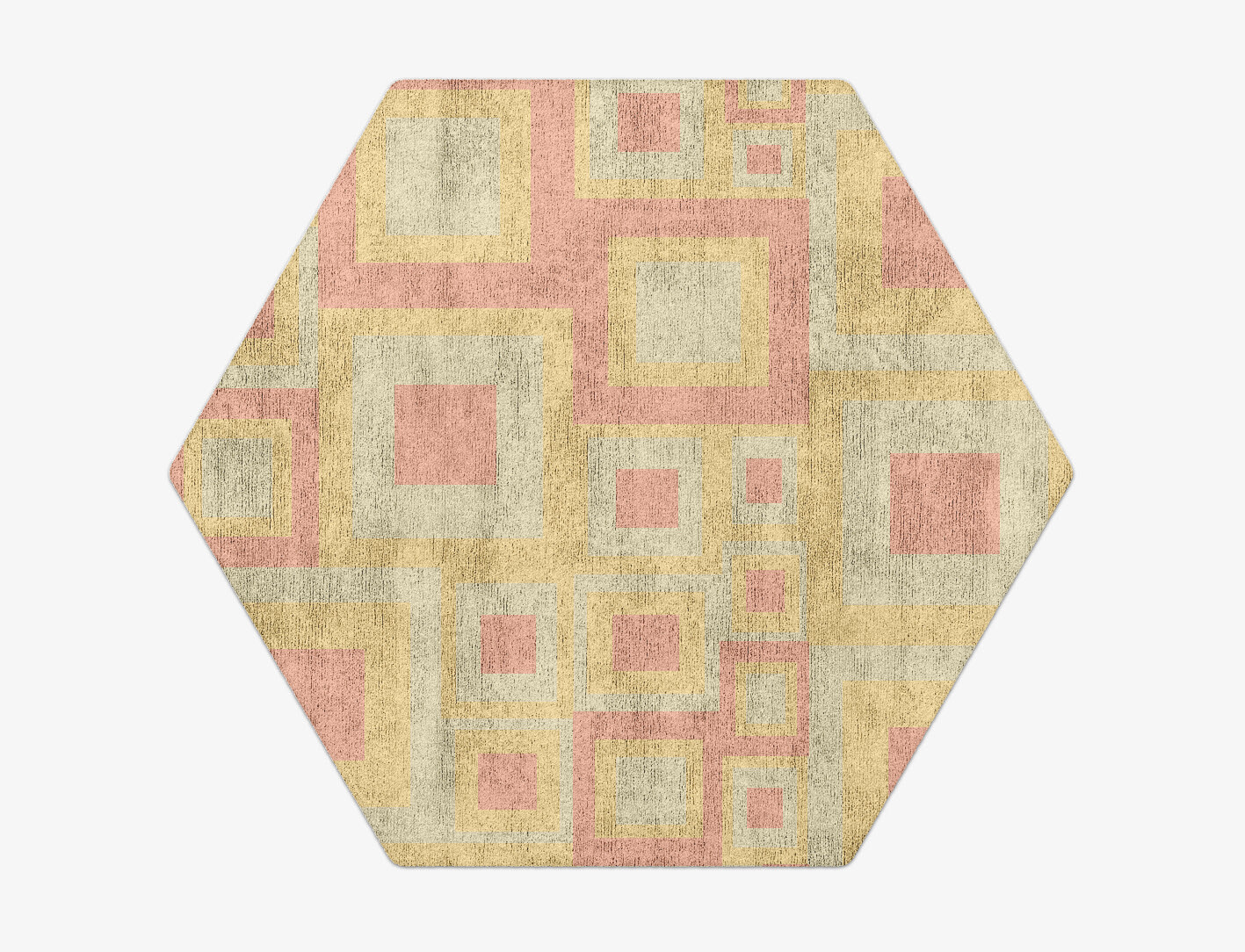 Quad Geometric Hexagon Hand Tufted Bamboo Silk Custom Rug by Rug Artisan