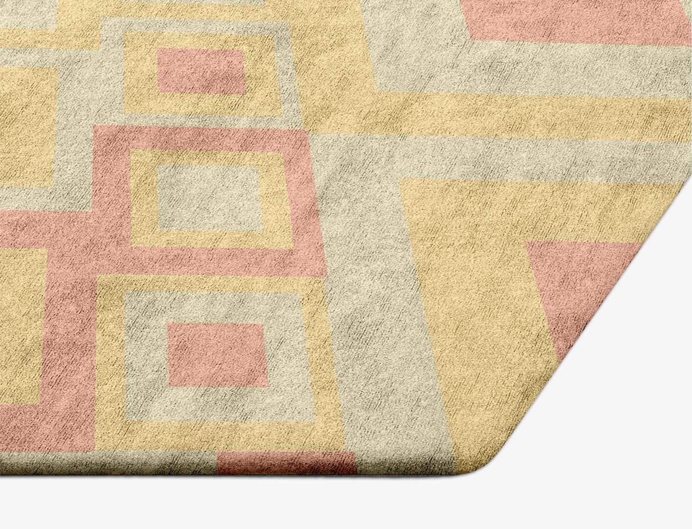 Quad Geometric Hexagon Hand Tufted Bamboo Silk Custom Rug by Rug Artisan