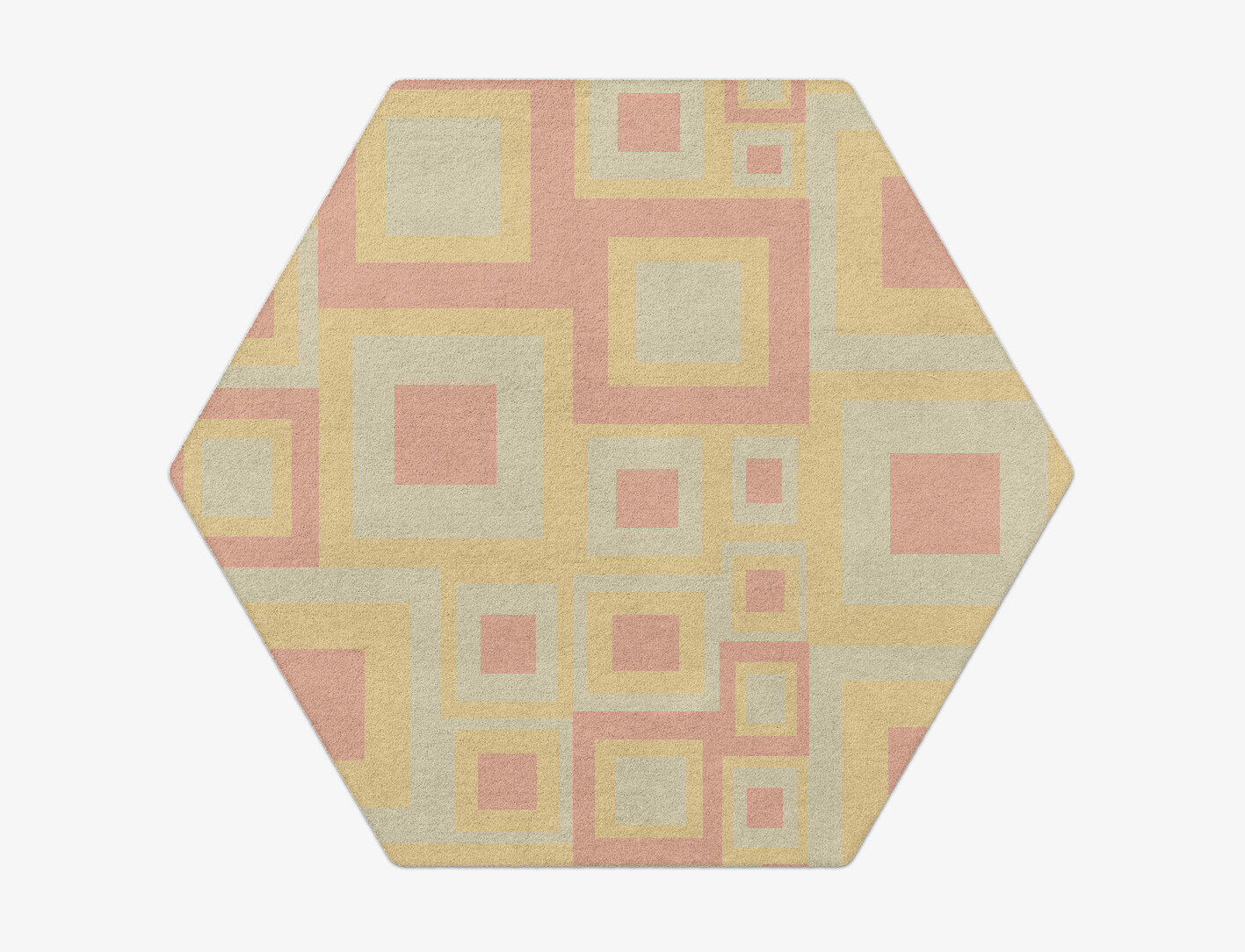 Quad Geometric Hexagon Hand Tufted Pure Wool Custom Rug by Rug Artisan