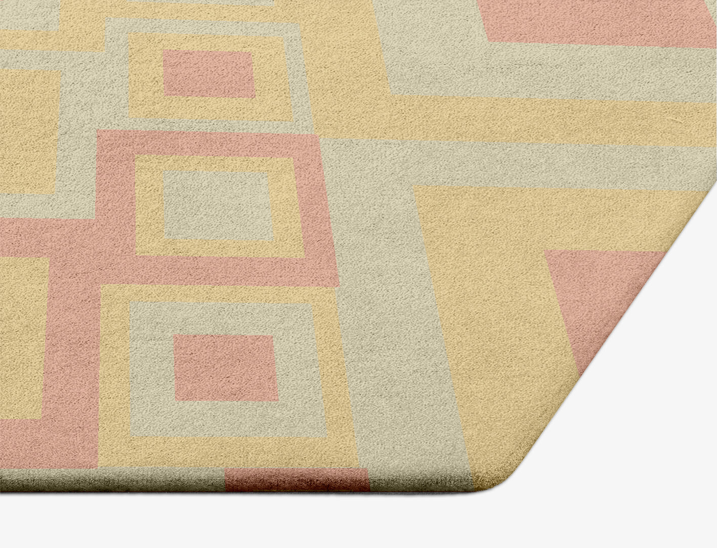 Quad Geometric Hexagon Hand Tufted Pure Wool Custom Rug by Rug Artisan