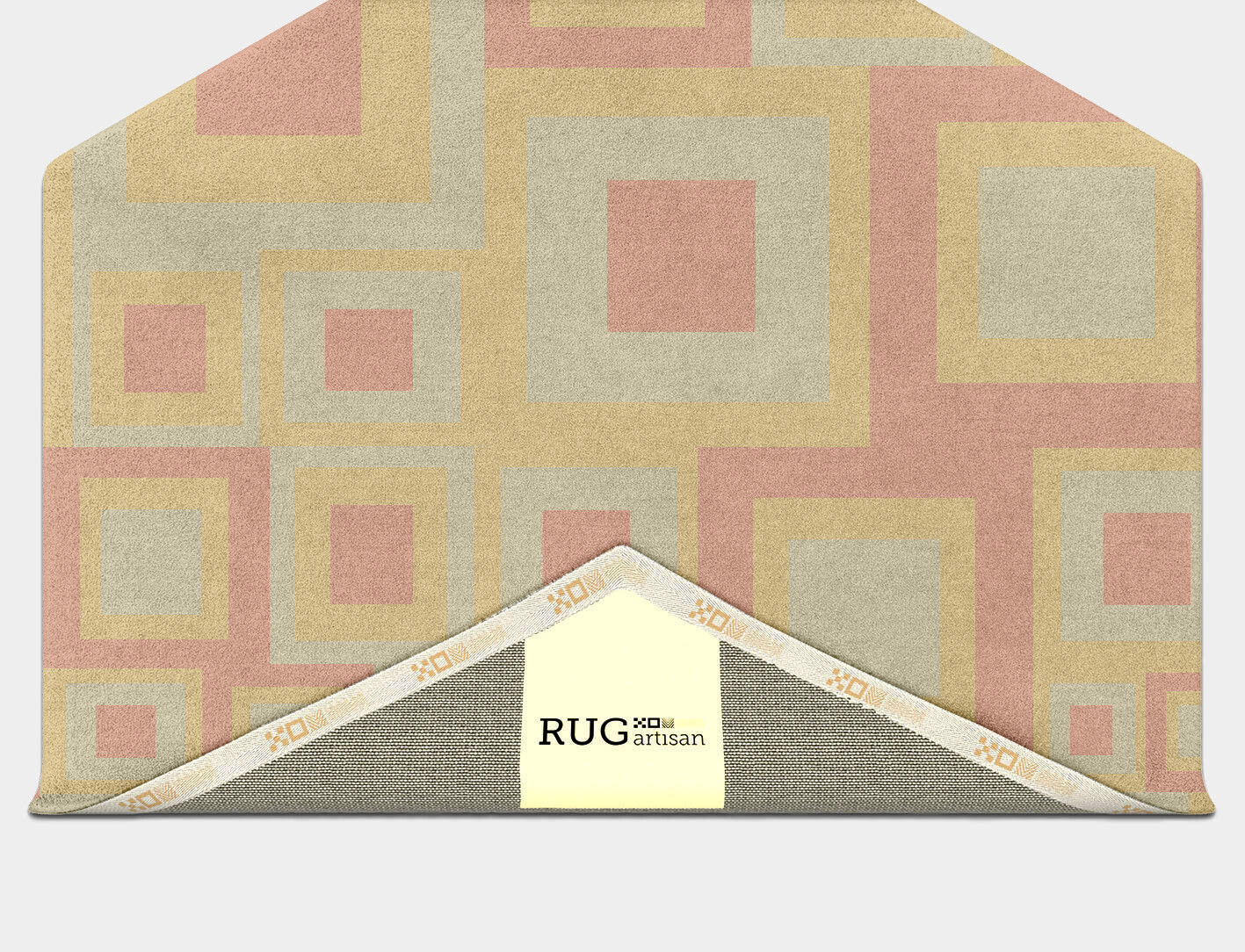 Quad Geometric Hexagon Hand Tufted Pure Wool Custom Rug by Rug Artisan