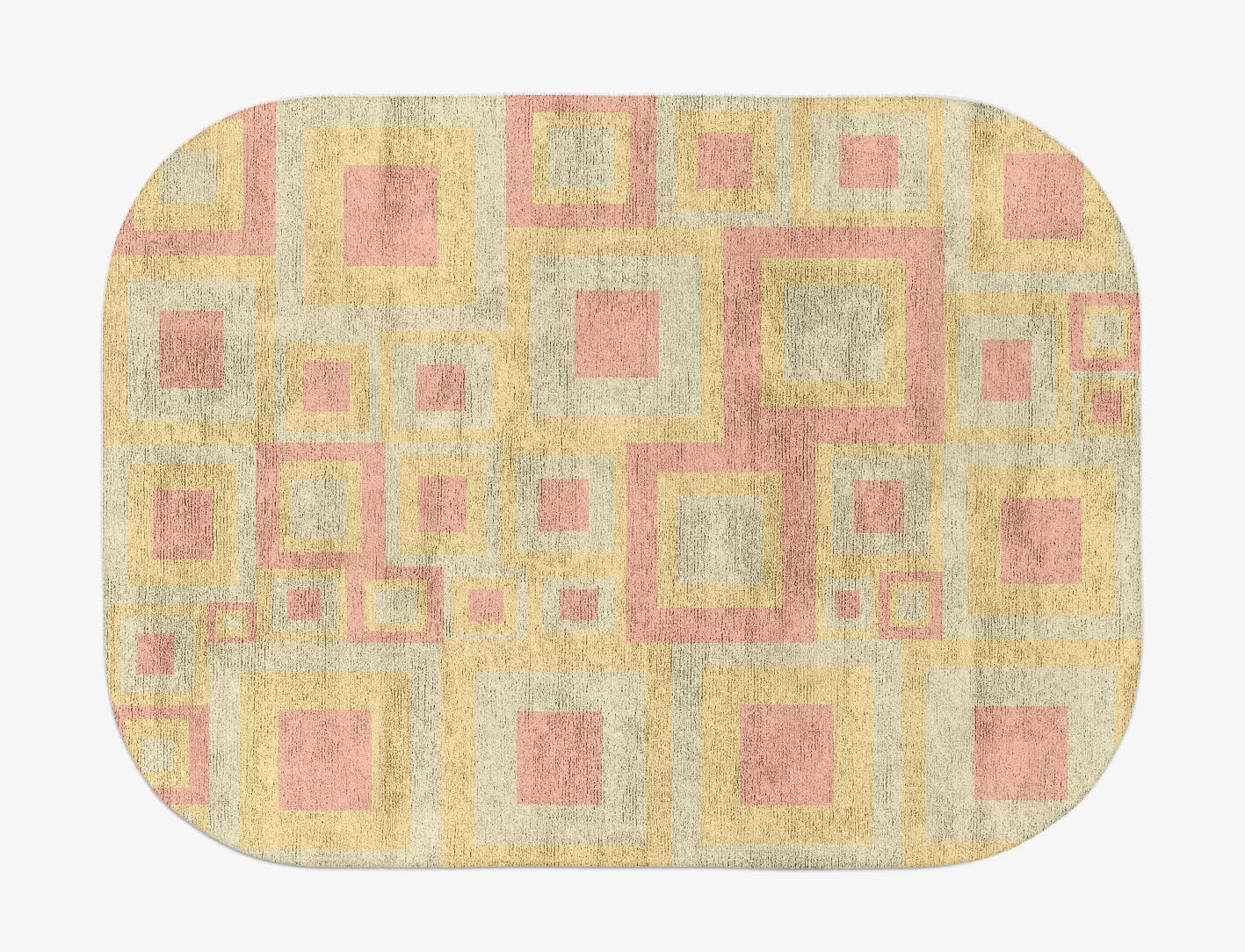 Quad Geometric Oblong Hand Tufted Bamboo Silk Custom Rug by Rug Artisan