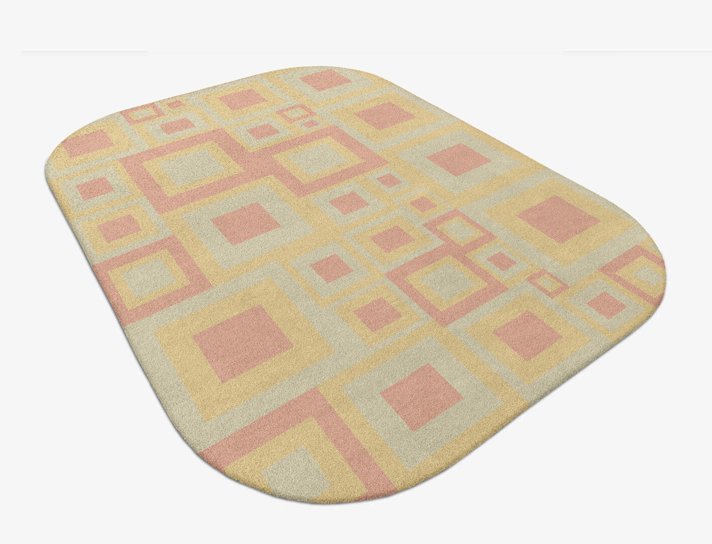 Quad Geometric Oblong Hand Tufted Pure Wool Custom Rug by Rug Artisan