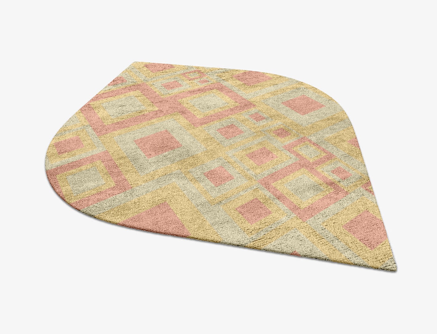 Quad Geometric Ogee Hand Tufted Bamboo Silk Custom Rug by Rug Artisan