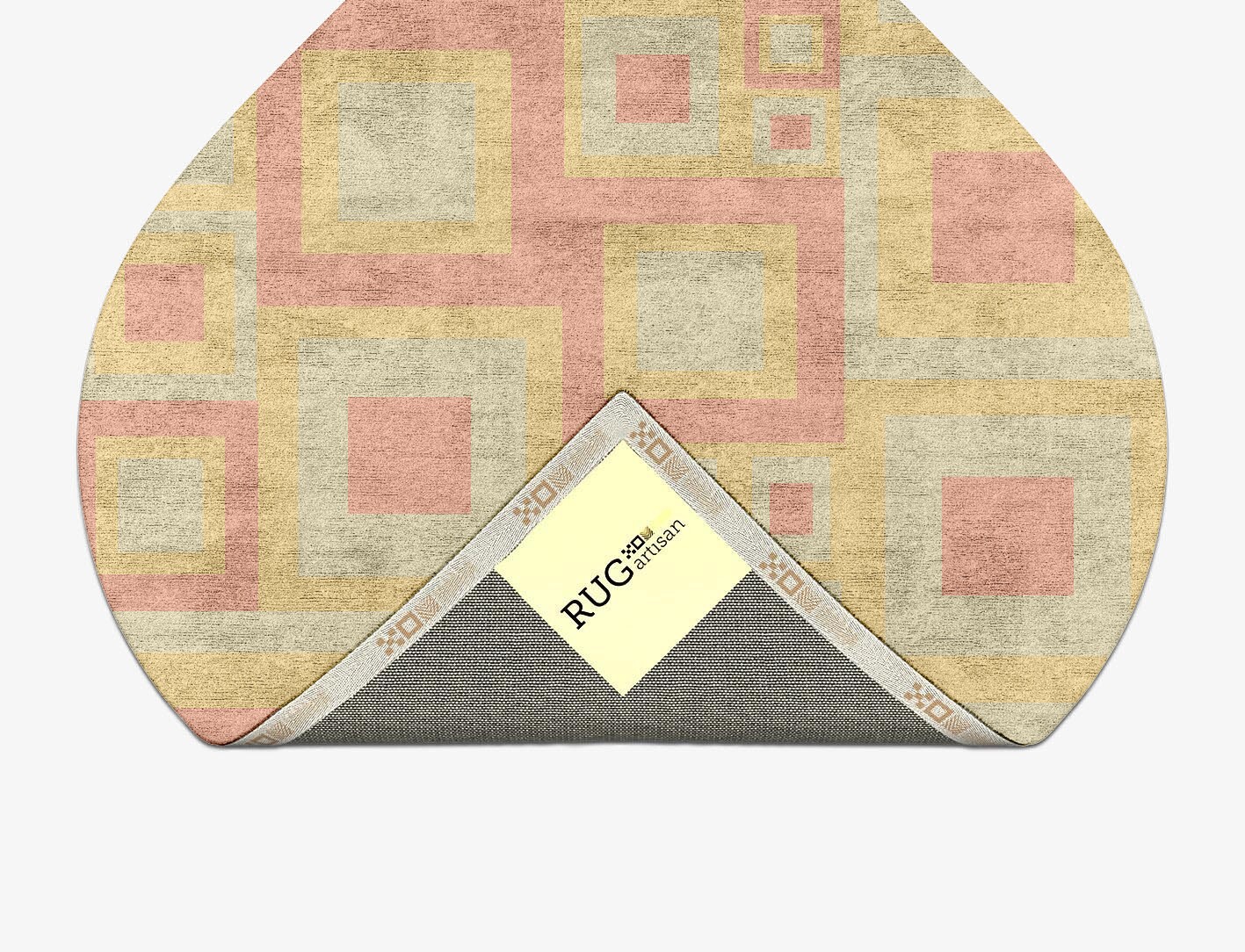Quad Geometric Ogee Hand Tufted Bamboo Silk Custom Rug by Rug Artisan