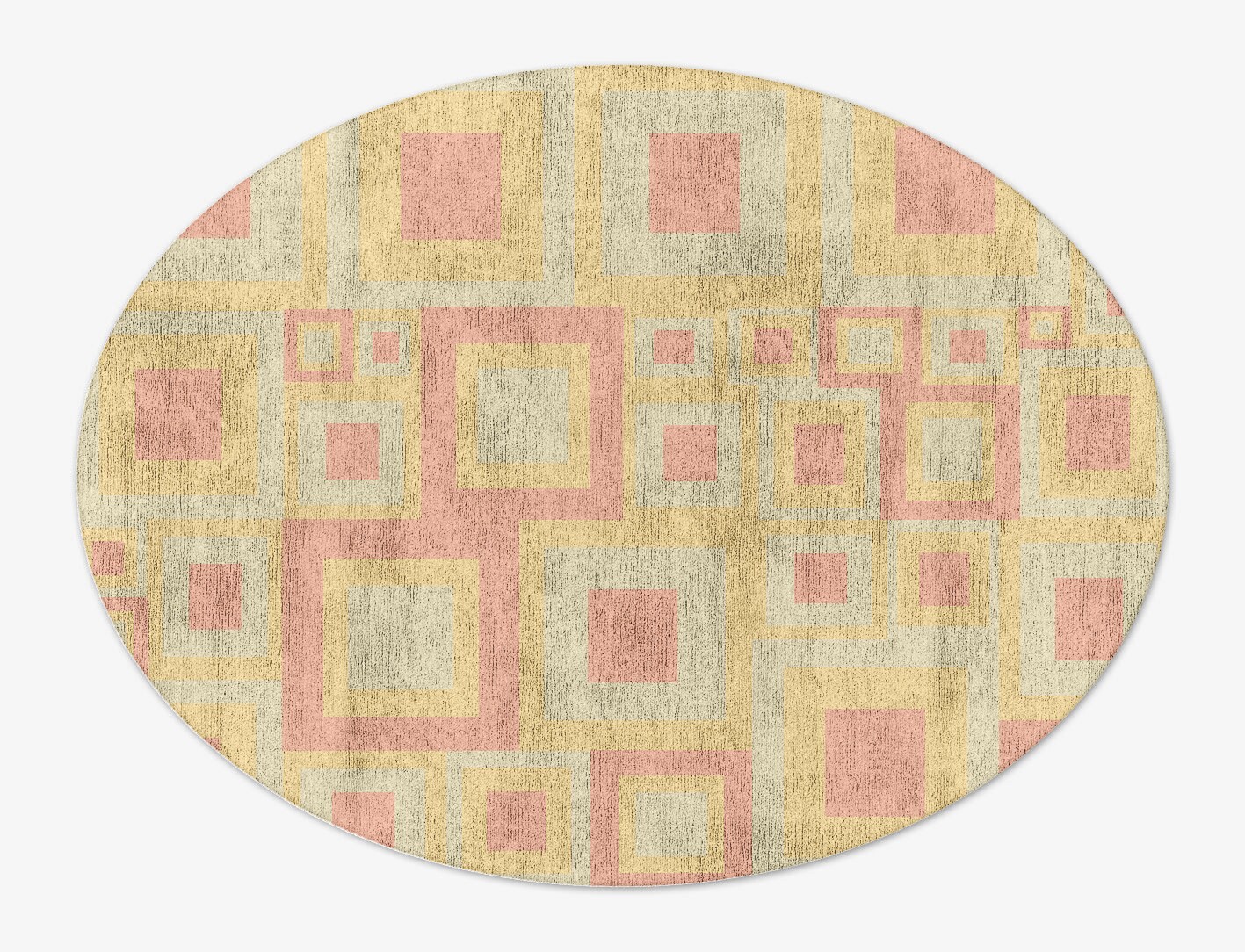 Quad Geometric Oval Hand Tufted Bamboo Silk Custom Rug by Rug Artisan