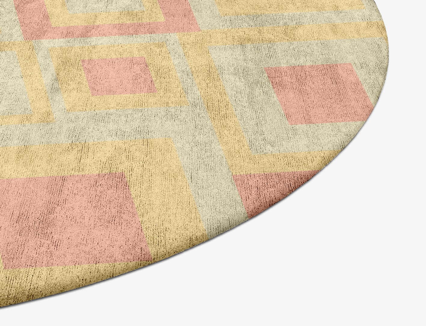 Quad Geometric Oval Hand Tufted Bamboo Silk Custom Rug by Rug Artisan