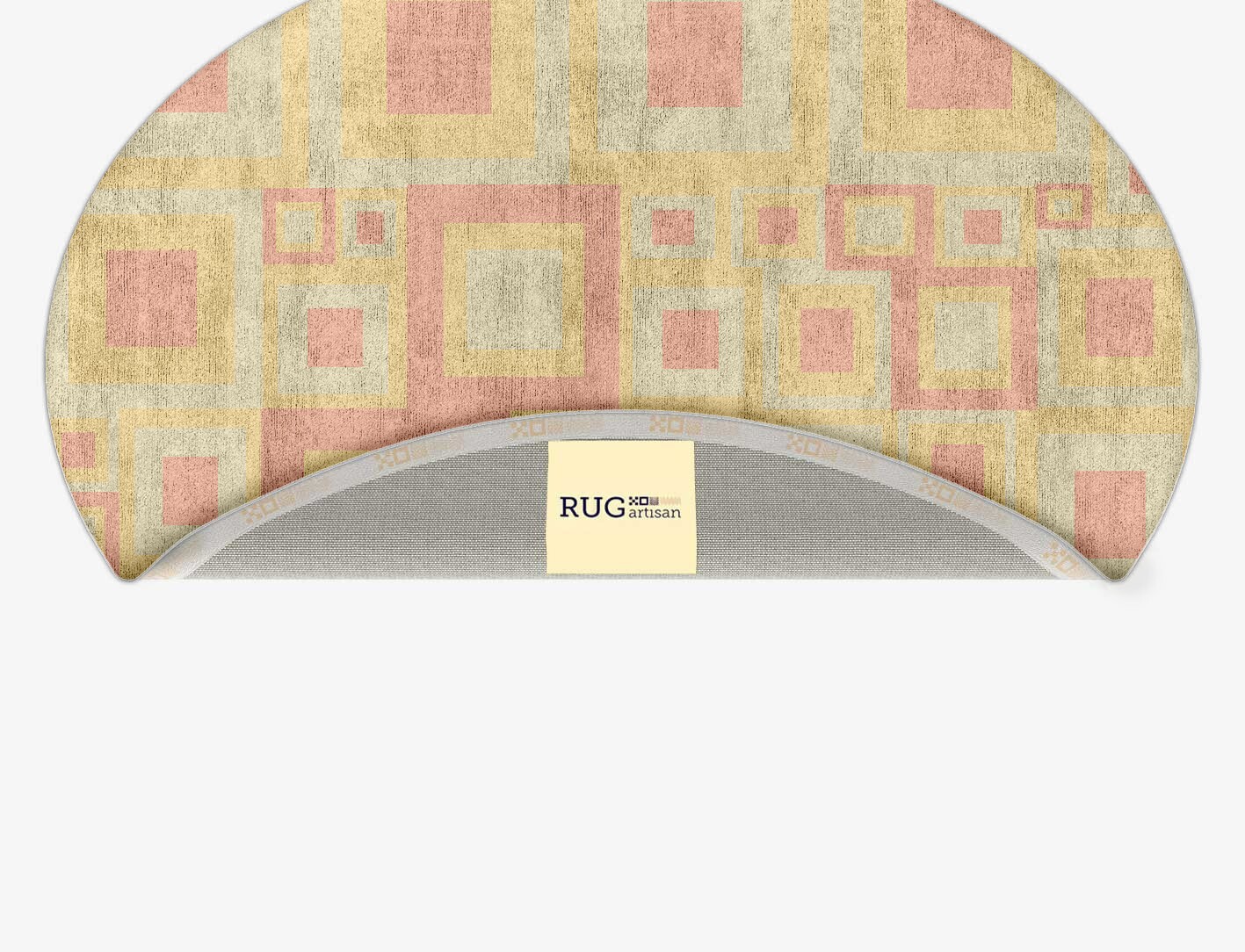 Quad Geometric Oval Hand Tufted Bamboo Silk Custom Rug by Rug Artisan