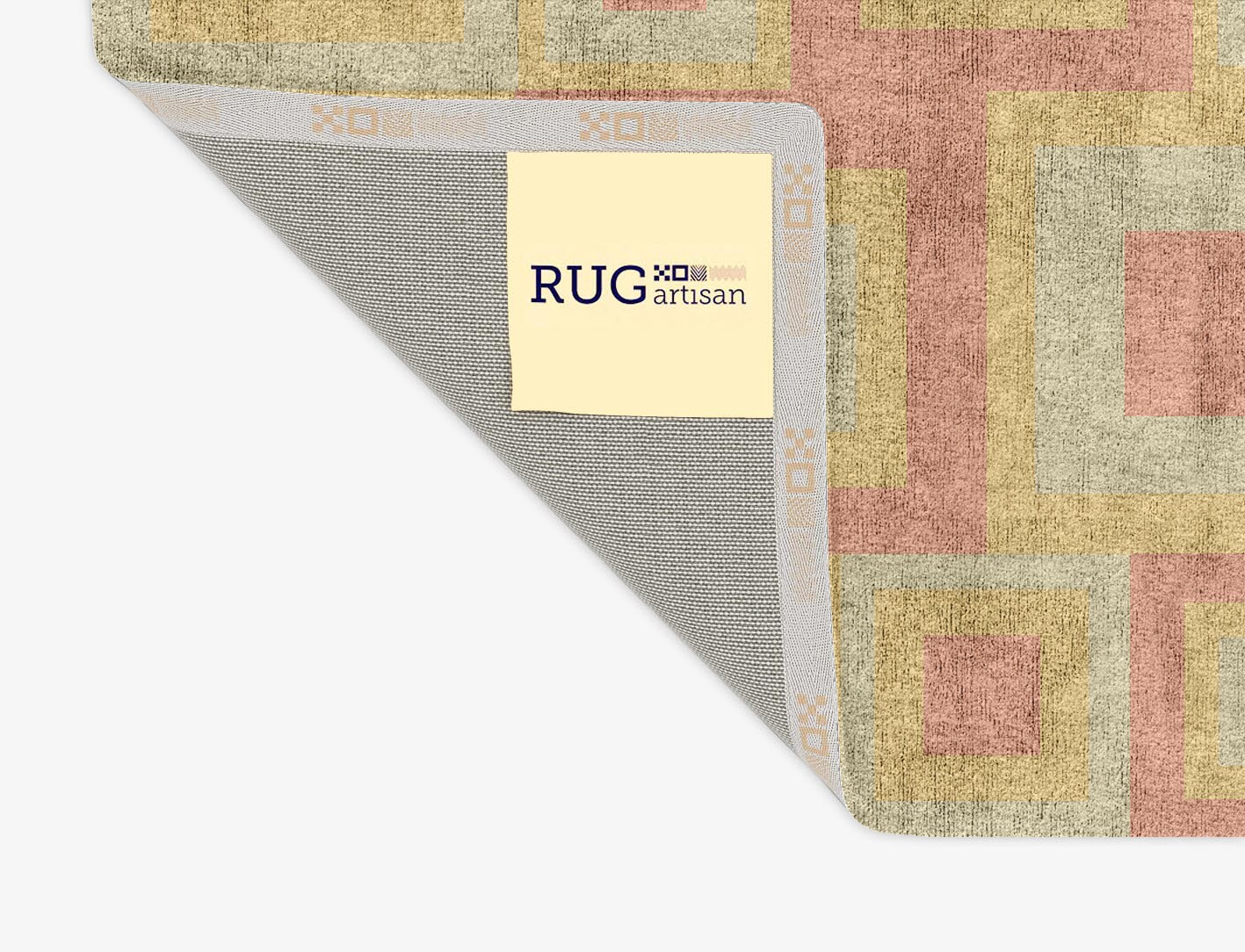 Quad Geometric Rectangle Hand Tufted Bamboo Silk Custom Rug by Rug Artisan