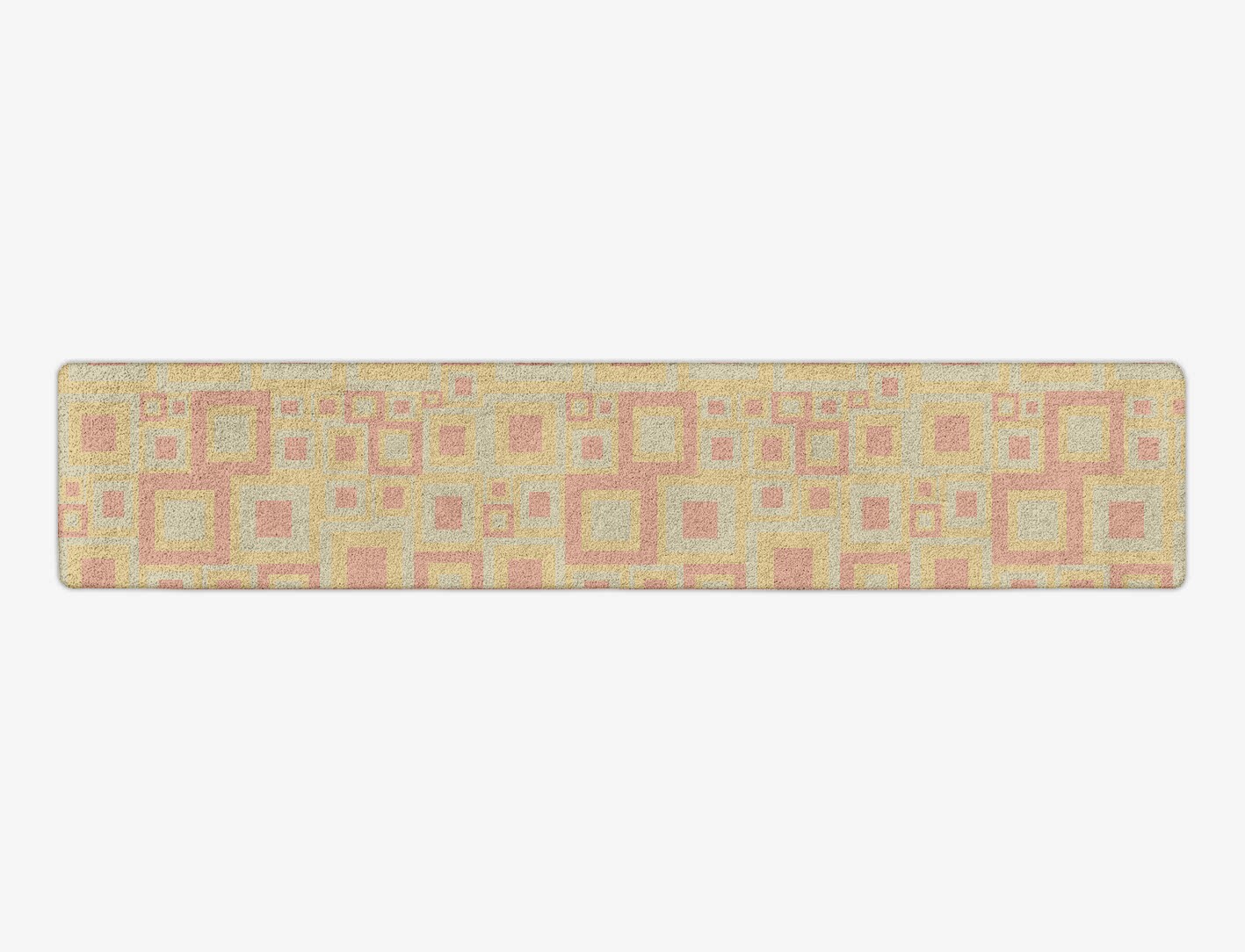Quad Geometric Runner Hand Tufted Pure Wool Custom Rug by Rug Artisan