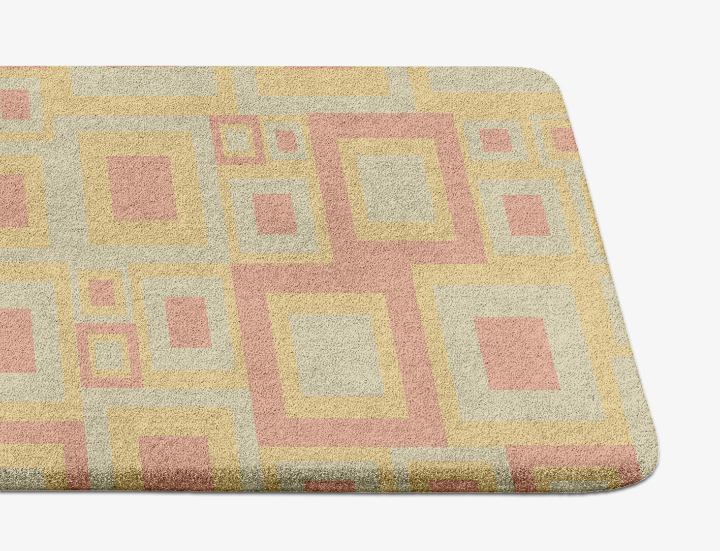 Quad Geometric Runner Hand Tufted Pure Wool Custom Rug by Rug Artisan