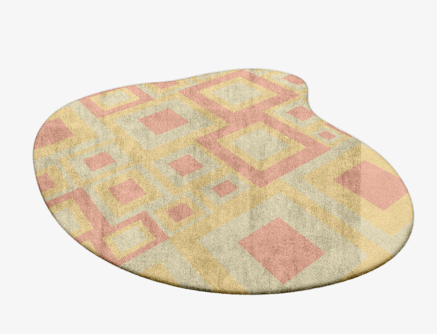 Quad Geometric Splash Hand Tufted Bamboo Silk Custom Rug by Rug Artisan
