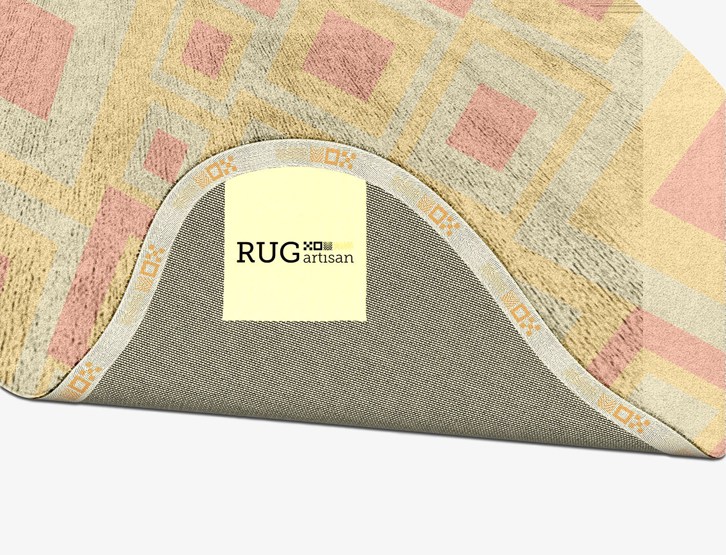 Quad Geometric Splash Hand Tufted Bamboo Silk Custom Rug by Rug Artisan