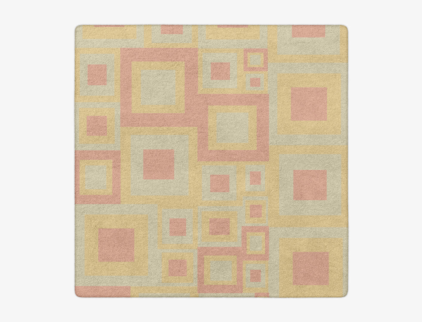Quad Geometric Square Hand Tufted Pure Wool Custom Rug by Rug Artisan