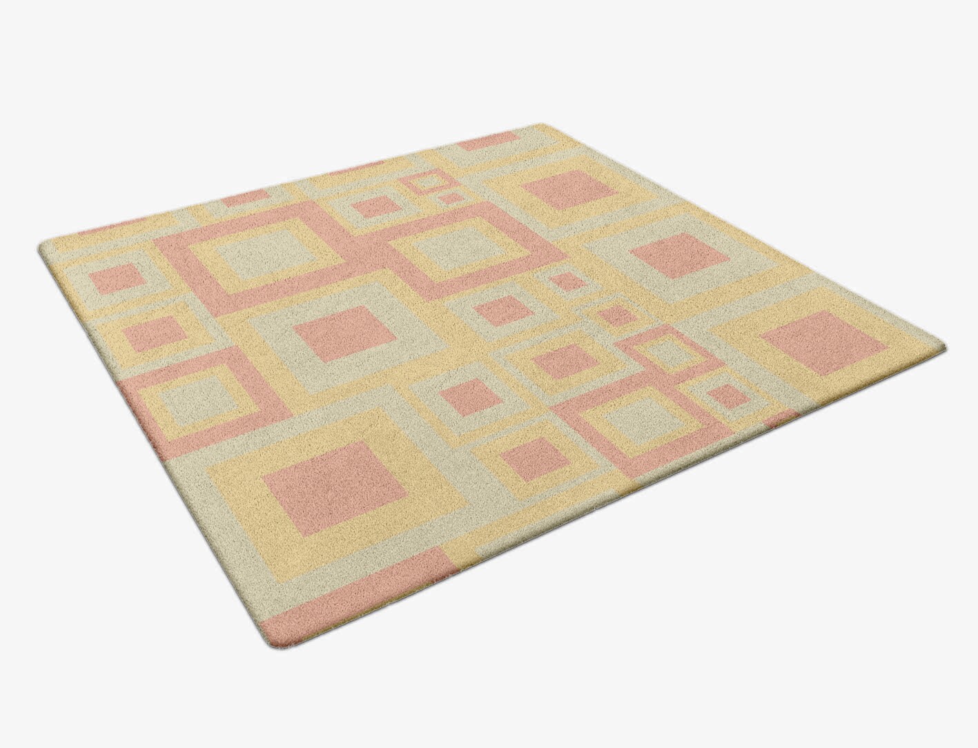 Quad Geometric Square Hand Tufted Pure Wool Custom Rug by Rug Artisan