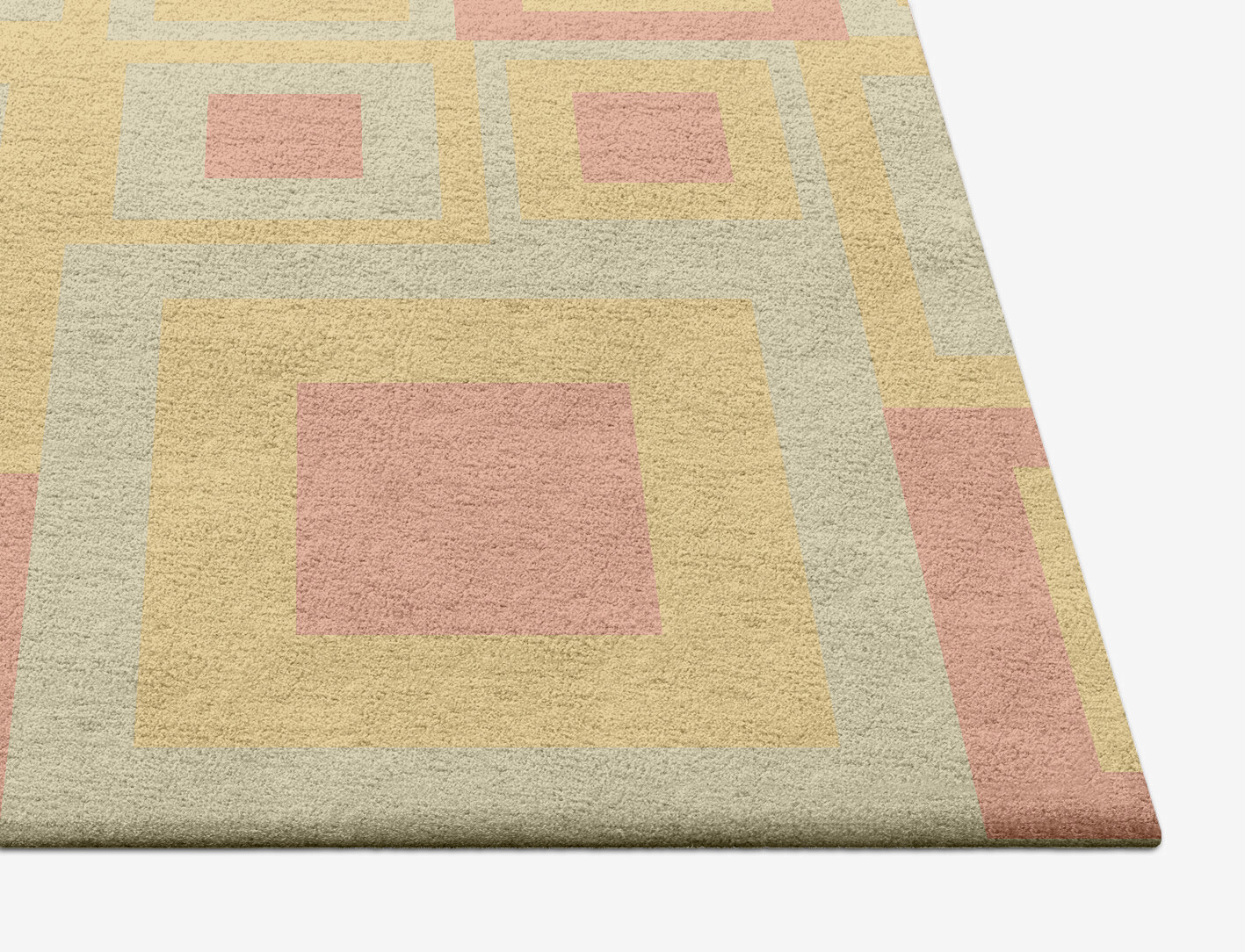 Quad Geometric Square Hand Tufted Pure Wool Custom Rug by Rug Artisan