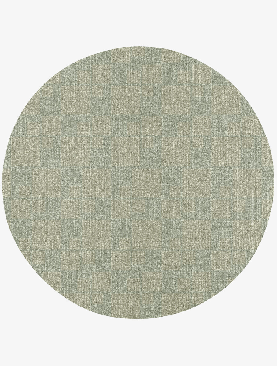 Quadral Minimalist Round Flatweave New Zealand Wool Custom Rug by Rug Artisan