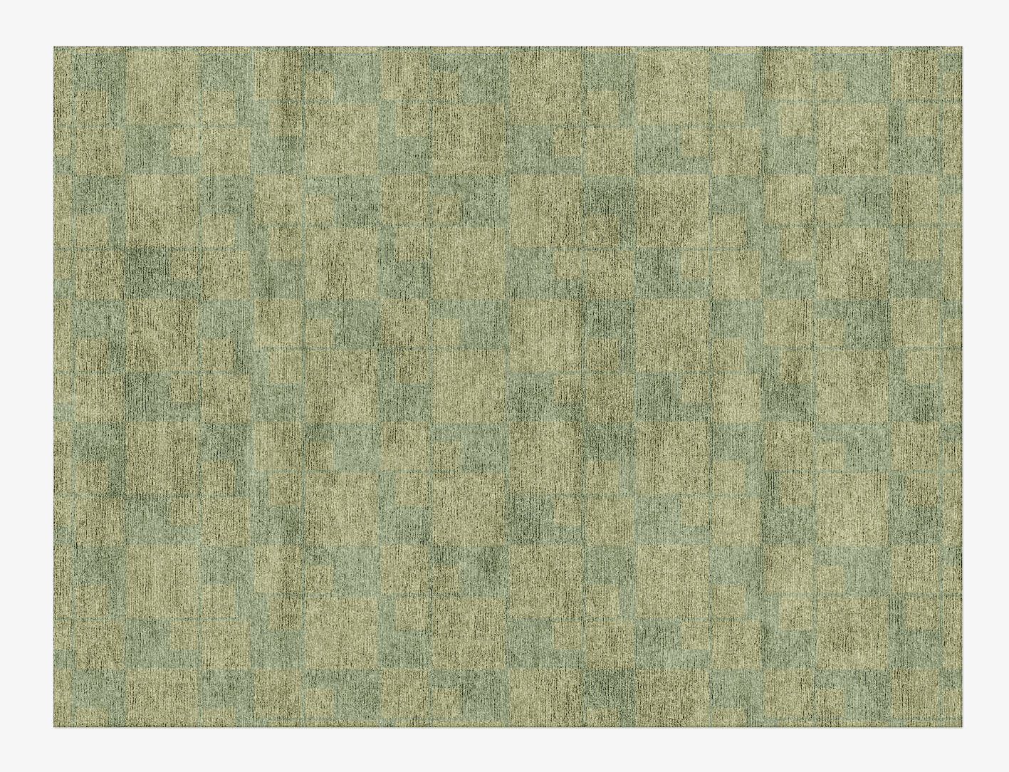Quadral Minimalist Rectangle Hand Knotted Bamboo Silk Custom Rug by Rug Artisan