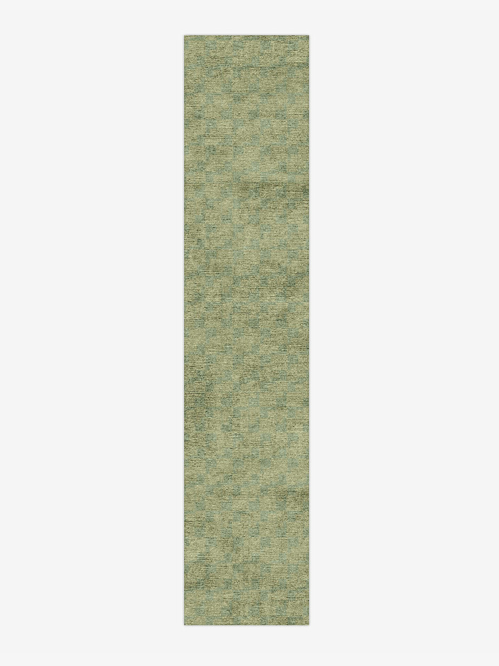 Quadral Minimalist Runner Hand Knotted Bamboo Silk Custom Rug by Rug Artisan