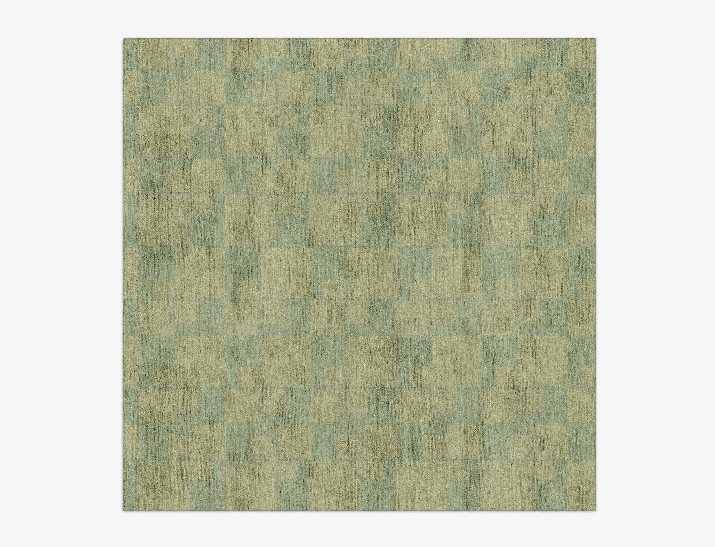 Quadral Minimalist Square Hand Knotted Bamboo Silk Custom Rug by Rug Artisan