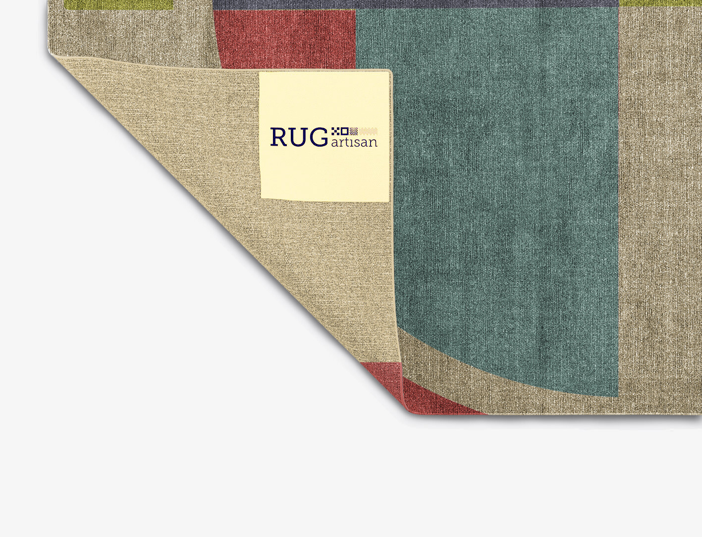 Quadrant Geometric Rectangle Flatweave Bamboo Silk Custom Rug by Rug Artisan