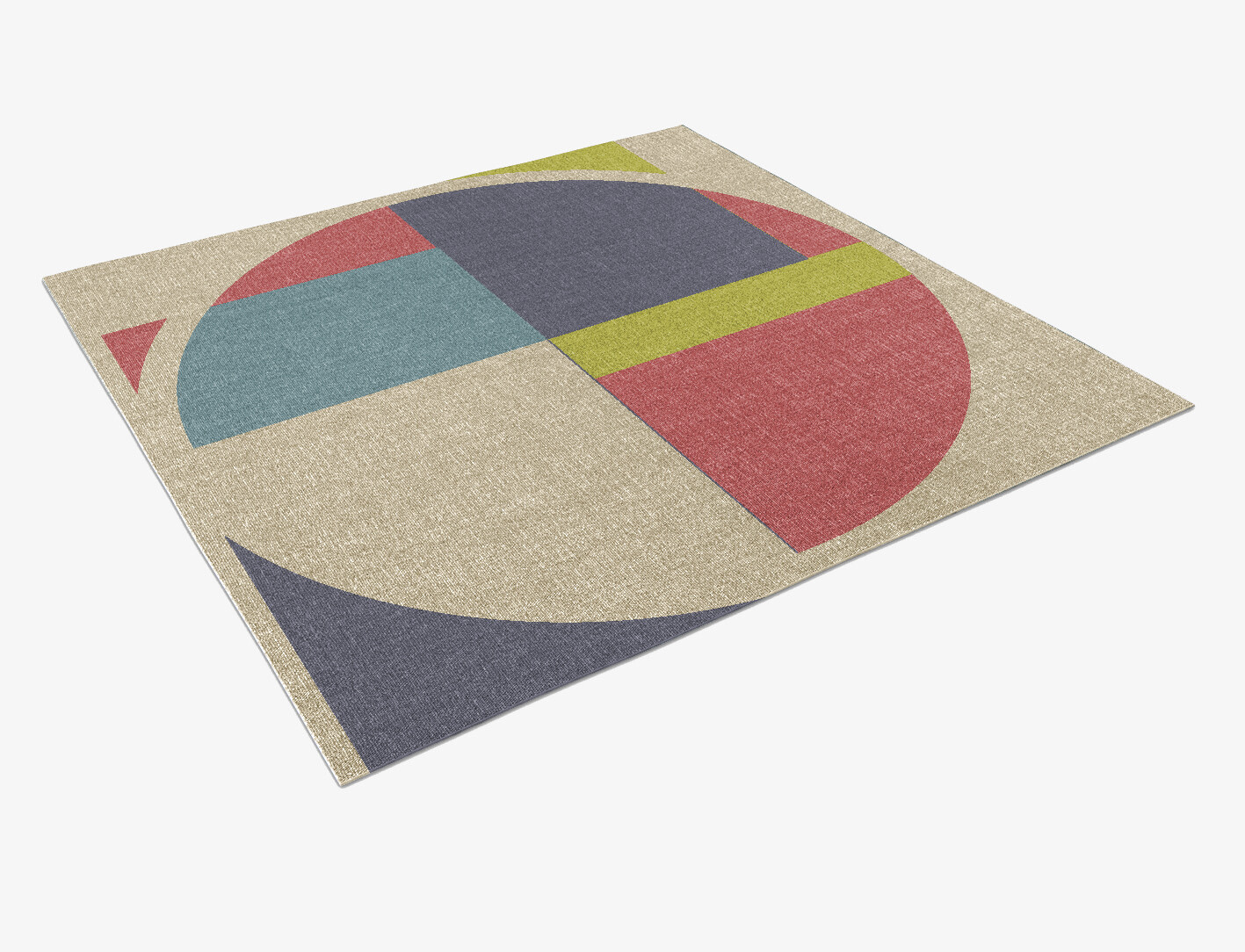 Quadrant Geometric Square Flatweave New Zealand Wool Custom Rug by Rug Artisan